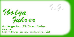 ibolya fuhrer business card